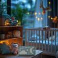 Load image into Gallery viewer, Dreamer baby sound machine in a softly lit nursury (Sage-Dreamer)